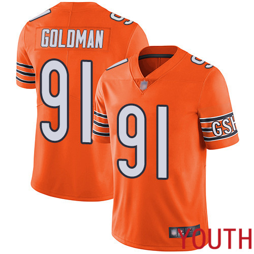 Chicago Bears Limited Orange Youth Eddie Goldman Alternate Jersey NFL Football #91 Vapor Untouchable